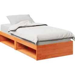 vidaXL Lit de jour sans matelas cire marron 100x200 cm pin massif