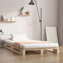 vidaXL Lit de palette 90x200 cm bois de pin massif