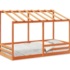 vidaXL Lit pour enfants sans matelas cire marron 100x200 cm pin massif