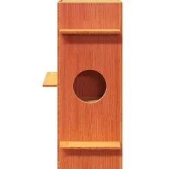 vidaXL Maison pour chat cire marron 43x43x90 cm bois de pin massif