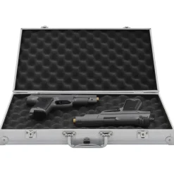 vidaXL Mallette pour arme à feu Aluminium ABS Argenté