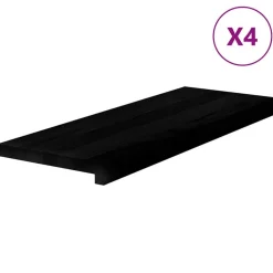 vidaXL Marches d'escalier 4 pcs marron foncé 70x25x2 cm chêne massif
