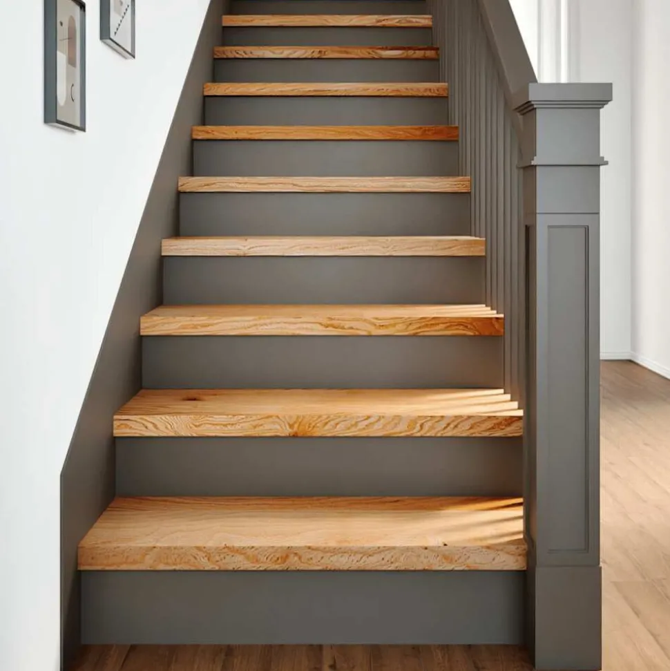 vidaXL Marches d'escalier 4 pcs marron clair 70x25x2 cm chêne massif