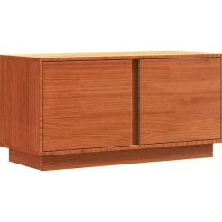 vidaXL Meuble TV Brun cire 80 x 35 x 40,5 cm Pin massif