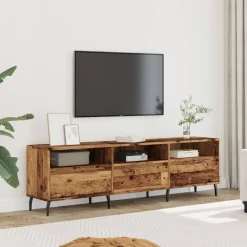 vidaXL Meuble TV vieux bois 150x30x44,5 cm bois d'ingénierie