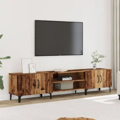 vidaXL Meuble TV vieux bois 180x31,5x40 cm bois d'ingénierie