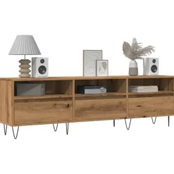 vidaXL Meuble TV vieux bois 150x30x44,5 cm bois d'ingénierie