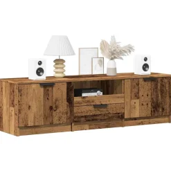 vidaXL Meuble TV vieux bois 140x35x40 cm bois d'ingénierie