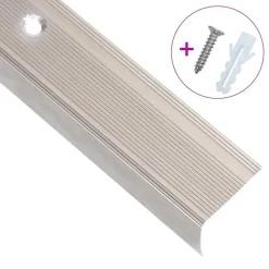 vidaXL Nez de marche forme en L 5 pcs aluminium 90 cm champagne