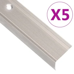 vidaXL Nez de marche forme en L 5 pcs aluminium 90 cm champagne