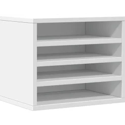 vidaXL Organisateur de bureau blanc 36x26x29,5 cm bois d'ingénierie