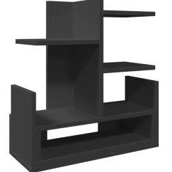 vidaXL Organisateur de bureau noir 49x20x52,5 cm bois d'ingénierie