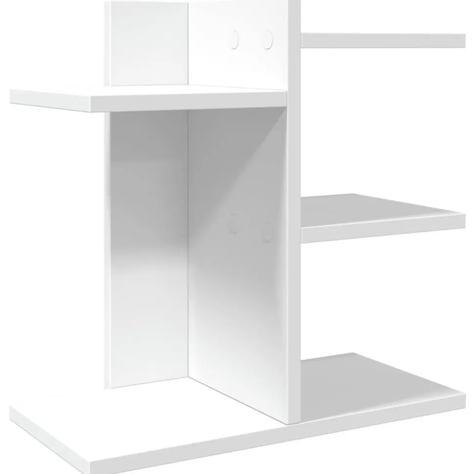 vidaXL Organisateur de bureau blanc 42x21,5x42 cm bois d'ingénierie