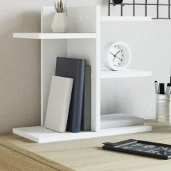 vidaXL Organisateur de bureau blanc 42x21,5x42 cm bois d'ingénierie