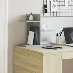 vidaXL Organisateur de bureau blanc 42x21,5x42 cm bois d'ingénierie