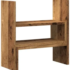 vidaXL Organisateur de bureau réglable vieux bois bois d'ingénierie
