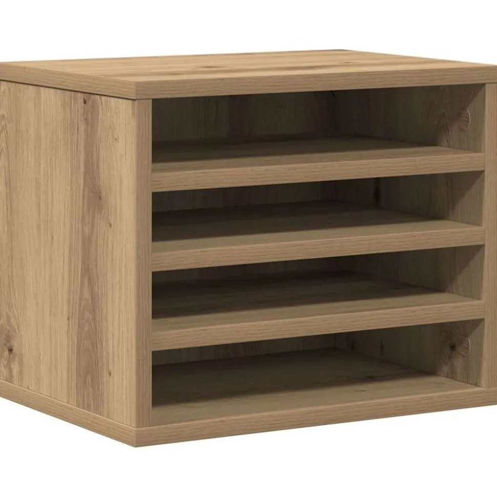 vidaXL Organiseur de bureau Chêne artisanal 36 x 26 x 29,5 cm