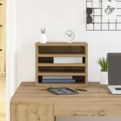 vidaXL Organiseur de bureau Chêne artisanal 36 x 26 x 29,5 cm
