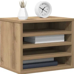 vidaXL Organiseur de bureau Chêne artisanal 36 x 26 x 29,5 cm