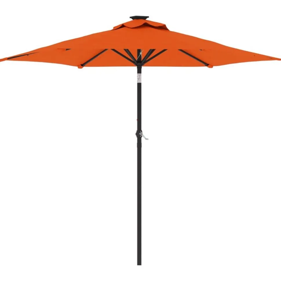 vidaXL Parasol de jardin avec mât en acier terre cuite 225x225x212 cm