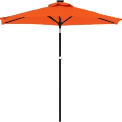 vidaXL Parasol de jardin avec mât en acier terre cuite 225x225x212 cm