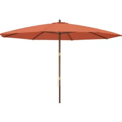vidaXL Parasol de jardin avec mât en bois terre cuite 400x273 cm