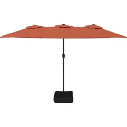 vidaXL Parasol de jardin à double tête terre cuite 449x265 cm