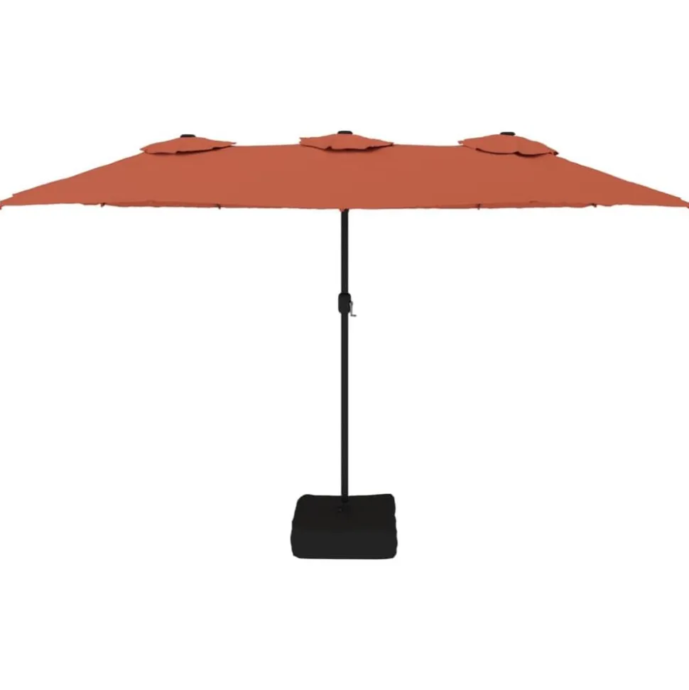 vidaXL Parasol de jardin à double tête terre cuite 449x265 cm