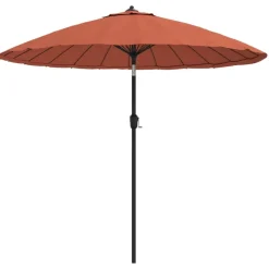 vidaXL Parasol d'extérieur et mât avec aluminium 270 cm terre cuite