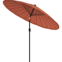 vidaXL Parasol d'extérieur et mât avec aluminium 270 cm terre cuite