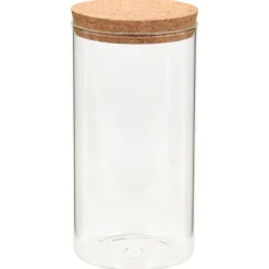 vidaXL 6pcs Pots de conservation en verre et couvercle en liège 1100ml