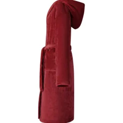vidaXL Peignoir avec capuche Rouge Bordeaux s Flanelle