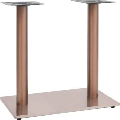 vidaXL Pied de table de bistro Laiton 70x40x72 cm Acier inoxydable
