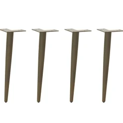 vidaXL Pieds de table basse coniques 4 pièces Acier naturel 30-31 cm Acier