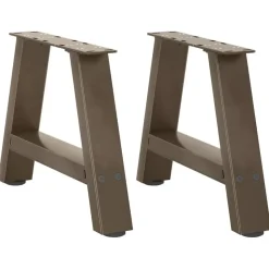vidaXL Pieds de table basse en forme de A, 2 pièces, 30 x (30-31) cm, acier