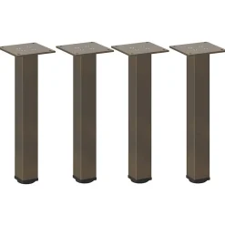 vidaXL Pieds de table basse 4 pièces Acier naturel 30-32 cm Acier