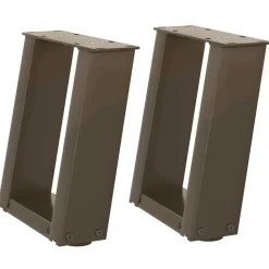 vidaXL Pieds de table basse en U 2 pièces Acier naturel 30 x (30-31) cm Acier