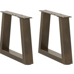 vidaXL Pieds de table basse en forme de V, 2 pièces, acier naturel, 30 x (30-31,3) cm