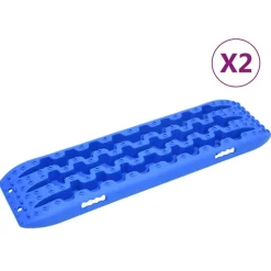 vidaXL Planches de traction 2 pc Bleu 106x30,5x7 cm Nylon