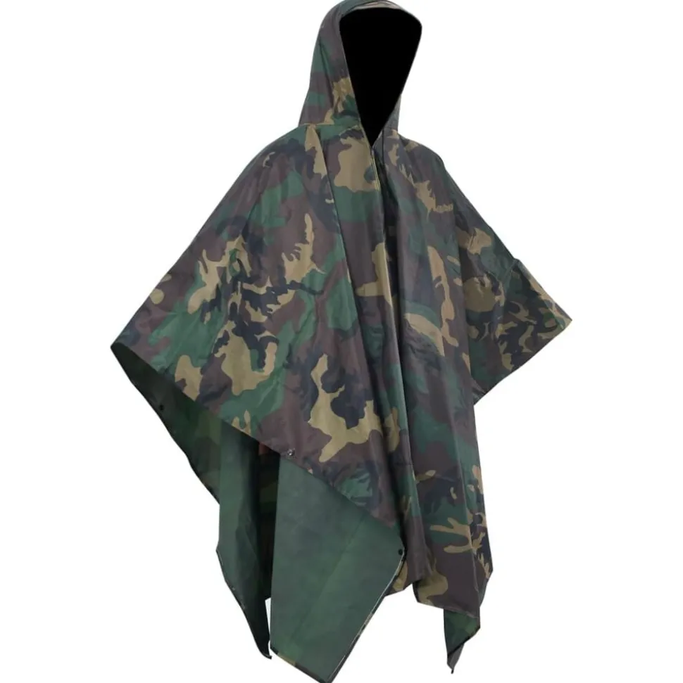 vidaXL Poncho de pluie imperméable pour camping/randonnée Camouflage