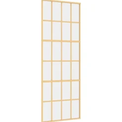 vidaXL Porte coulissante doré 76x205 cm verre ESG clair et aluminium