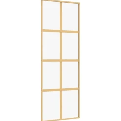 vidaXL Porte coulissante doré 76x205 cm verre ESG clair et aluminium