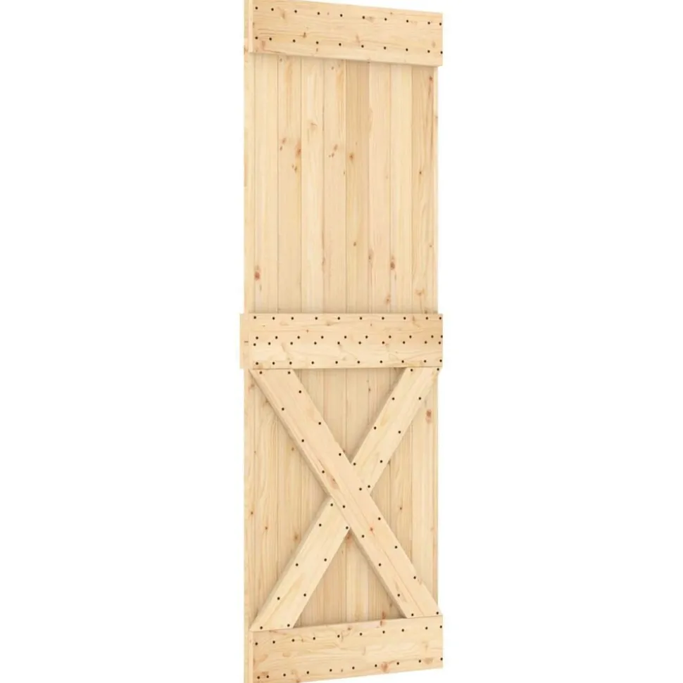 vidaXL Porte NARVIK Naturel 70 x 210 cm Bois de pin massif