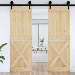 vidaXL Porte NARVIK Naturel 70 x 210 cm Bois de pin massif