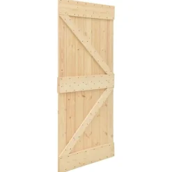 vidaXL Porte NARVIK Naturel 80 x 210 cm Bois de pin massif