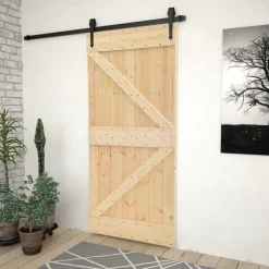 vidaXL Porte NARVIK Naturel 80 x 210 cm Bois de pin massif