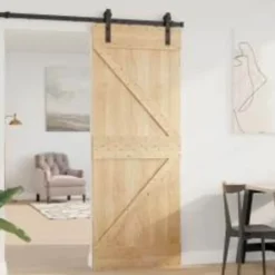 vidaXL Porte NARVIK Naturel 80 x 210 cm Bois de pin massif