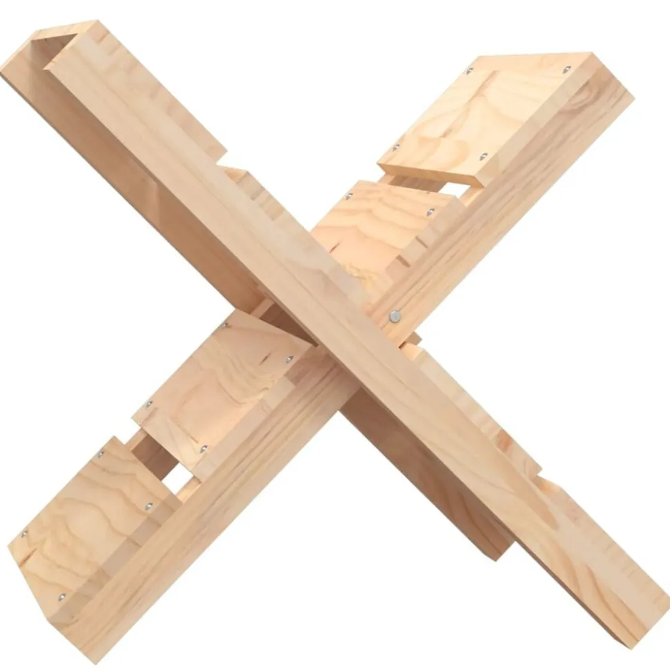 vidaXL Porte-bûches 47x39,5x48 cm Bois massif de pin