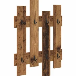 vidaXL Porte-manteau mural Montage mural Bois ancien 60 x 3 x 82 cm