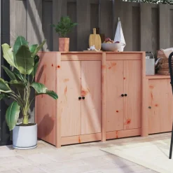 vidaXL Portes de cuisine d'extérieur MEPPEL 2 pcs bois massif douglas